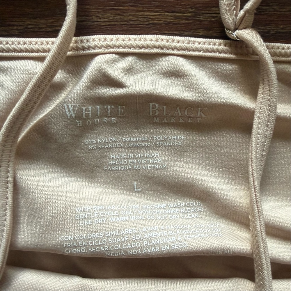 W’s large - Ann Taylor black and White House Black Market tan Camisole Set - Picture 5 of 9